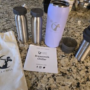 Ceres Chill Breastmilk Chiller Set in Silver and Lavender